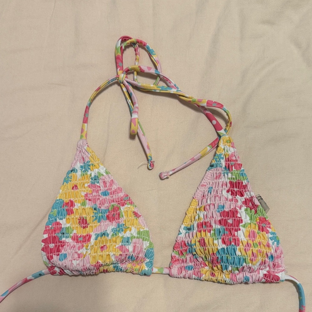 SHEIN Multicolor Floral Bikini Top